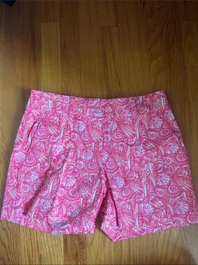 Vineyard Vines Pink Shell-Print Cotton Shorts